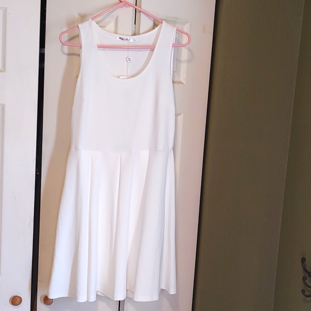 Ivory White Mark, fit and flare dress, size L,  NWT
